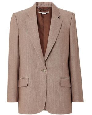 Stella McCartney Single-Breasted Tailored Blazer - Brown