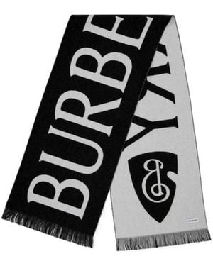 Burberry Football Logo Scarf - White