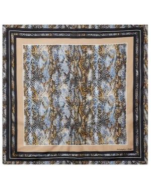 Christopher Esber Snake-Print Silk Scarf - Grey