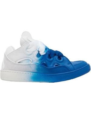 Lanvin Off- Spray Curb Trainers - Blue