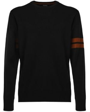 ZEGNA Wool Round-Neck Pullover - Black