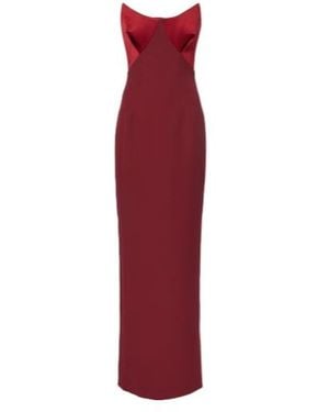 Safiyaa Drew Crêpe Corset Gown - Red