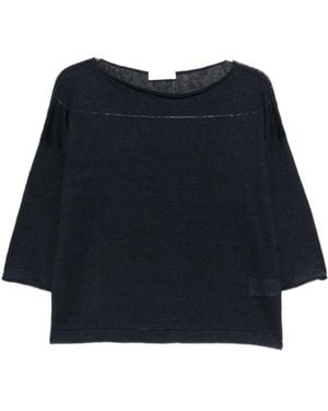 Roberto Collina Boat Neck Jumper - Blue