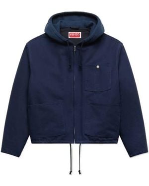KENZO Signature' Utility Jacket - Blue