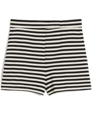 Max Mara Striped Jersey Shorts - Black