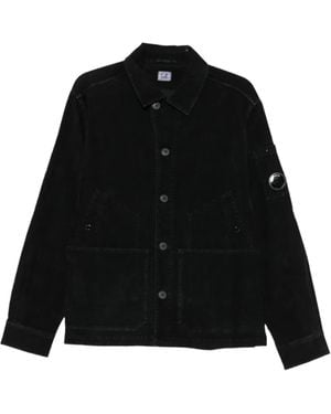 C.P. Company Lens-Detail Corduroy Jacket - Black