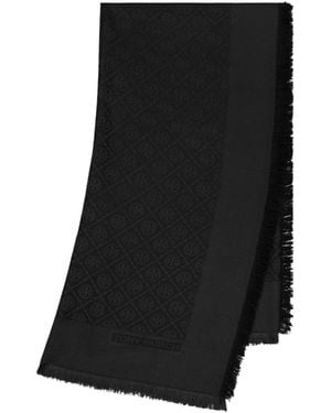 Tory Burch T Monogram Jacquard Traveler Scarf - Black