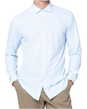 Xacus Tailored Long-Sleeve Shirt - Blue
