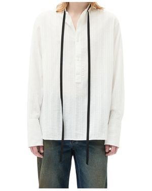 Ann Demeulemeester Camicia Monogramma Wessel - White
