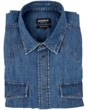 Dondup Chest-Pocket Denim Shirt - Blue