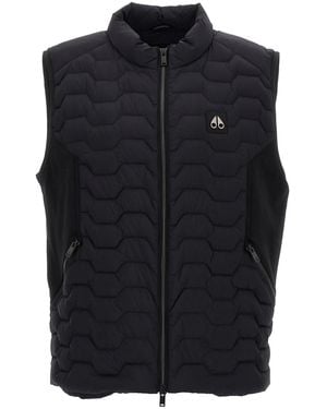 Moose Knuckles Granite Logo Plaque Vest - Black