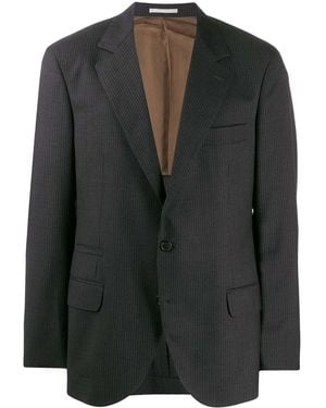 Brunello Cucinelli Striped Pattern Blazer - Black