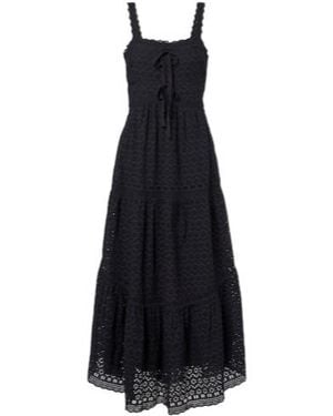 Ulla Johnson Constance Broderie Anglaise Cotton Midi Dress - Black