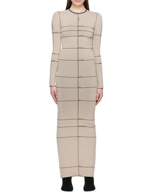 Vetements Checked Dress - Natural