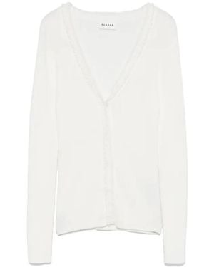P.A.R.O.S.H. Bead-Embellished Cardigan - White