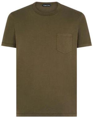 Tom Ford Crew Neck Short-Sleeved T-Shirt - Green