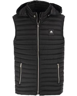 Moose Knuckles Logo-Patch Padded Gilet - Black