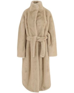 Frankie Shop Camel Ravello Robe Coat - Natural