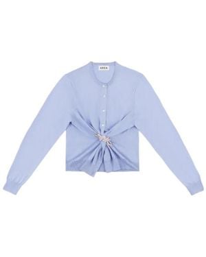 Area Crystal-Knot Cardigan - Blue