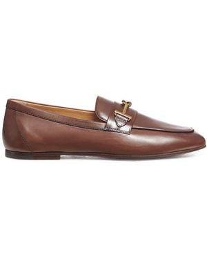 Tod's Double-T Loafers - Brown