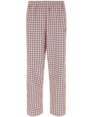 Willy Chavarria Ruff Rider Checked Trousers - Red