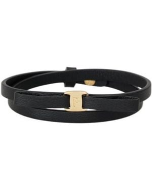 Ferragamo Ferragamo Double-Wrap Mini Bow Bracelet - White