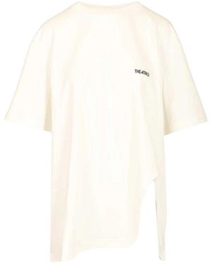 The Attico The Cropped Seam-Detail T-Shirt - White