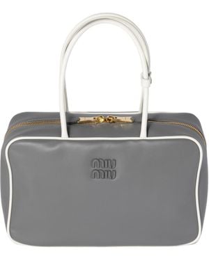 Miu Miu Beau Leather Bag - Grey
