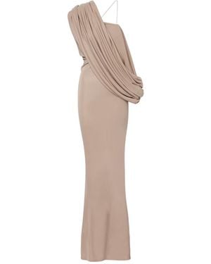 Christopher Esber Aiba Draped One-Shoulder Jersey Gown - Natural