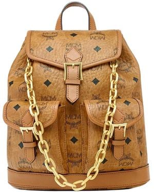 MCM Aren Drawstring Mini Backpack - Natural
