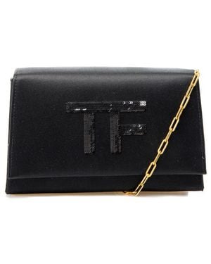 Tom Ford Logo Shoulder Bag - Black