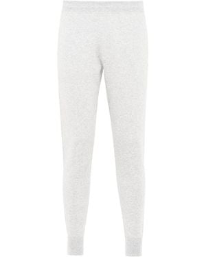 Prada Logo Patch Knitted Track Trousers - White
