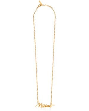 Moschino Script Logo Necklace - White