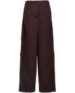 Jil Sander Wide-Leg Textured Trousers - Purple