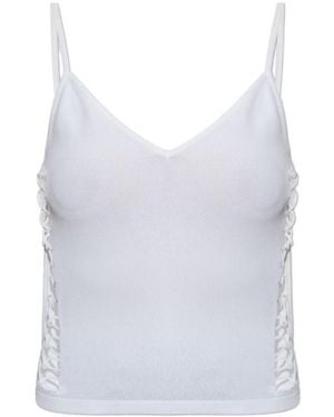 DSquared² Side Lace-Up Camisole Top - White