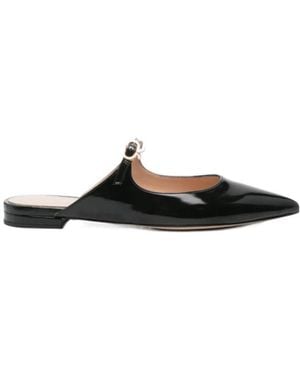 Gianvito Rossi Patent-Leather Mules - Black