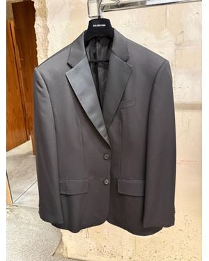 Balenciaga Long-Sleeved Suit Jacket - Gray