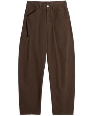 Lemaire Twisted Workwear Straight-Leg Trousers - Brown