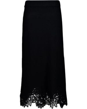Zimmermann Luna Lace Midi Skirt - Black