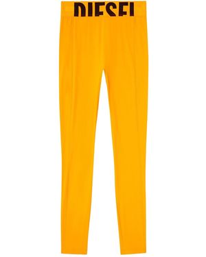DIESEL Adeline-D-Pop Logo Pants - Yellow