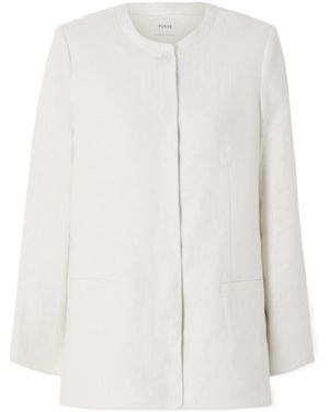 Posse Edie Linen Blazer - White