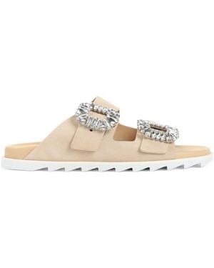 Roger Vivier Slidy Viv' Slides - White