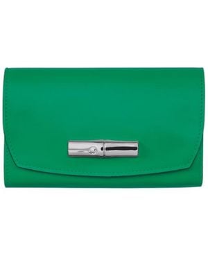 Longchamp Roseau Trifold Wallet - Green