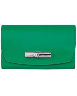 Longchamp Roseau Trifold Wallet - Green