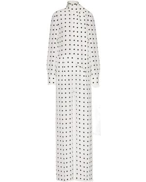 Valentino Crepe De Chine Jumpsuit - White