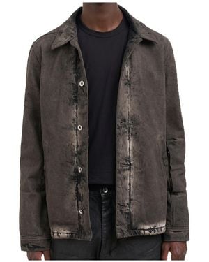 Rick Owens Collared Long-Sleeved Casual Jacket - Black