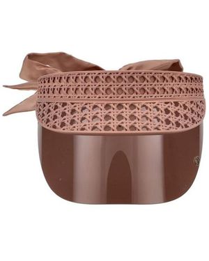 Dior Eyewear Very V1U Bow-Detailed Visors - Brown