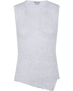 Comme des Garçons Openwork Top - White