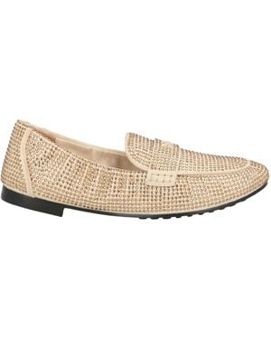 Tory Burch Suede Color-Block Loafers - Natural