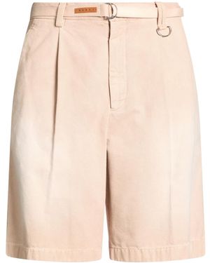 Marni Solid-Color Canvas Shorts - Natural